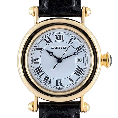 Montre Cartier Diabolo Date Large Cartier LC 18k Gold 58 Facettes