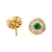 Boucles d'oreilles Boucles d'oreilles Puces Or jaune Emeraude, Diamant 58 Facettes 3792680RV