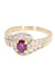 Bague 55 Bague moderne or jaune rubis et diamants 58 Facettes 091321