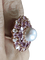 Bague 54 Bague cocktail Perle Or jaune 58 Facettes N2973