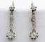 Boucles d'oreilles Dormeuses art deco or blanc 18k platine et diamants taille ancienne (circa 1930) 58 Facettes A05475