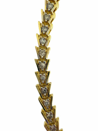 Bracelet Bracelet tennis en or jaune certifié HRD avec diamants naturel 58 Facettes