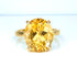 Bague 46.5 Bague en or jaune 18 carats et citrine 58 Facettes AB492