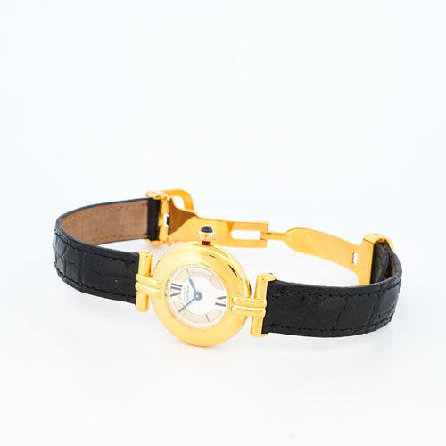 Montre Cartier - Montre Must Colisée 24 mm en vermeil, cadran trinity ivoire 58 Facettes