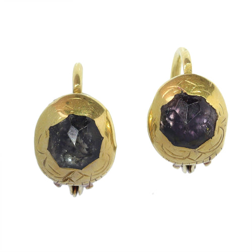 Boucles d'oreilles Boucles d'oreilles baroques ibériques, vers 1725 – Or 18 carats avec pierres en pâte de verre 58 Facettes 25115-0312