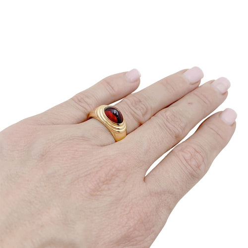 Bague 53 Bague Boucheron, "Jaïpur", or jaune, grenat. 58 Facettes 35022