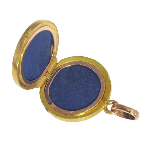 Pendentif Médaillon vintage Art Nouveau en or 18 carats 58 Facettes 22132-0286