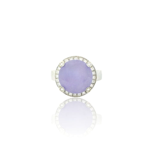 Bague POIRAY - Bague "filles Antik" or blanc, calcédoine, diamants 58 Facettes