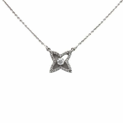 Collier Collier Pendentif - Or blanc & Diamants 58 Facettes 250132R