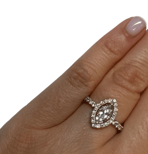 Bague 50 Bague marquise or blanc et diamants 58 Facettes 250175