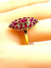 Bague 58 Bague or jaune pavée de rubis 58 Facettes AB395