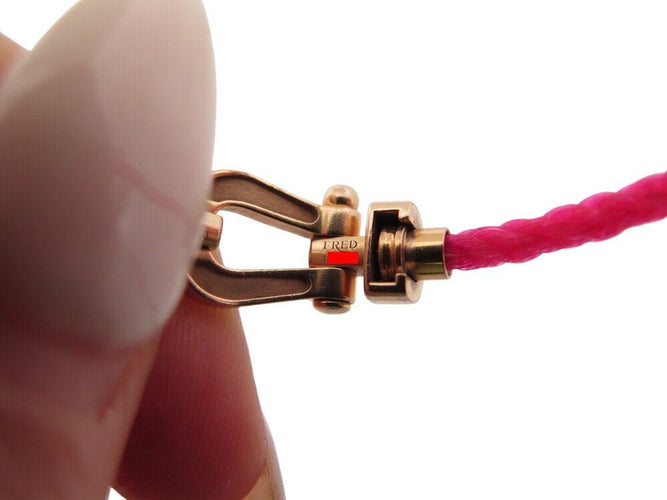 Bracelet bracelet FRED force 10 mm 0b0156 t15 rubis saphir or rose 18 carats 58 Facettes 269168