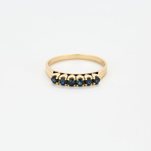 Bague 55 Demi Alliance Saphir 58 Facettes