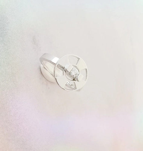 Bague 54.5 Solitaire Lilistone Diamant & Or Blanc 58 Facettes AA 1435