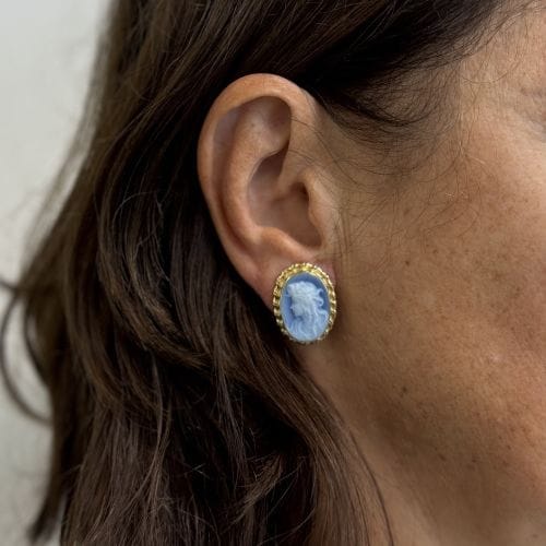 Boucles d'oreilles Boucles d'oreilles camée 58 Facettes 36448