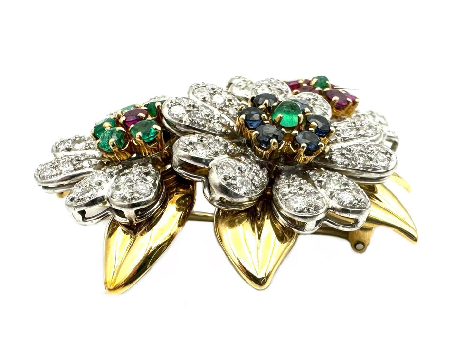 Broche Broche vintage, or, platine et diamants 58 Facettes