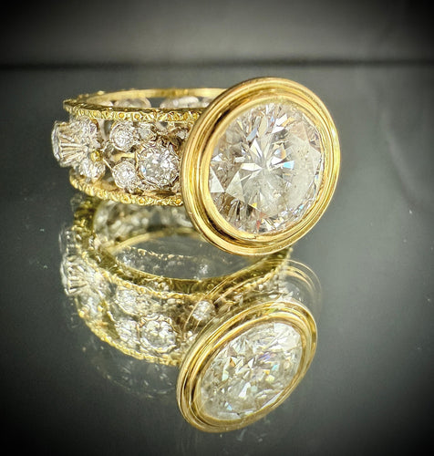 Bague 53 Bague solitaire ornée d'un diamant de 4 carats 58 Facettes