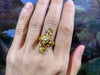 Bague Bague florale Art Nouveau en or jaune et diamant 58 Facettes