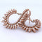 Boucles d'oreilles Orecchini créoles pavés en or rose 18k et diamants 58 Facettes OR204