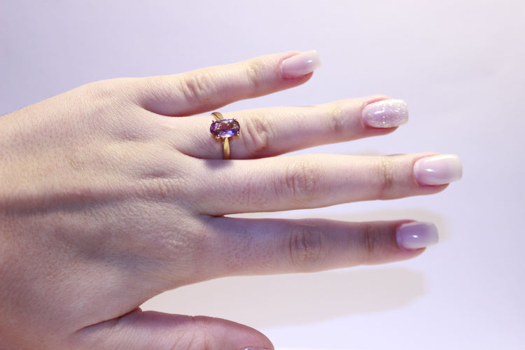 Bague 52 Bague Or Améthyste 58 Facettes