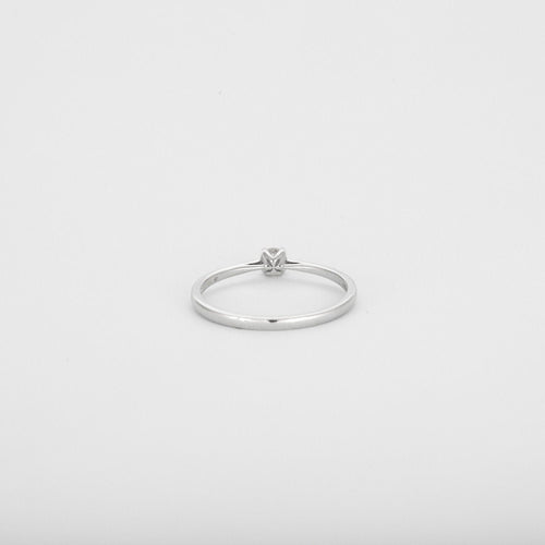 Bague 54 Solitaire or blanc diamant 58 Facettes 3121280