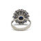 Bague 56 Bague or blanc, diamants et saphirs 58 Facettes 1307