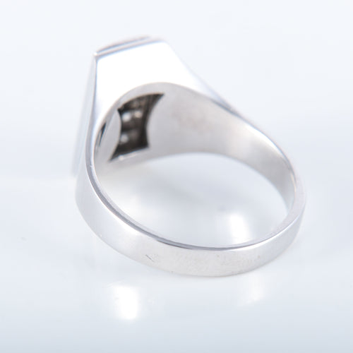 Bague 59 Bague Chevalière pavage Diamants 58 Facettes 8397