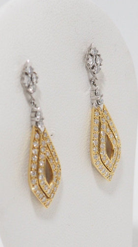 Boucles d'oreilles Boucles d'Oreilles En Or Bicolore Et Diamants 58 Facettes 30812