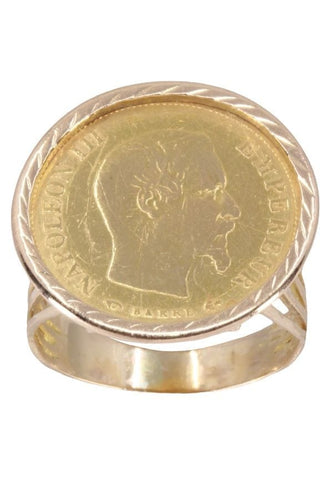 Bague BAGUE PIÈCE 10 FRANCS NAPOLEON III 58 Facettes 088951