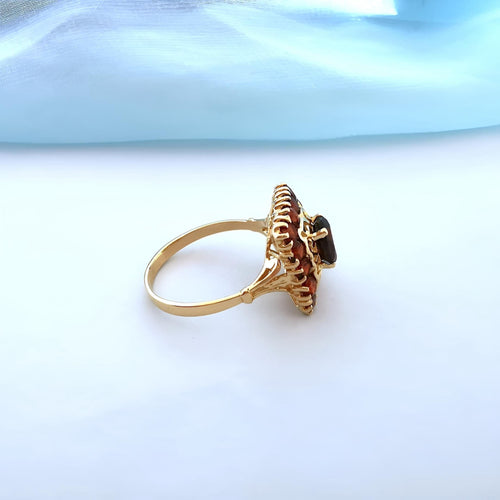 Bague 57.5 Bague grenats Or jaune 18K 58 Facettes 1756