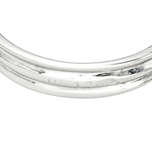 Bague 55 Bague Pompadour  Or blanc Emeraude, Diamant 58 Facettes 4398644CN