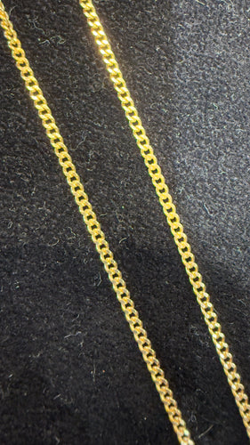 Collier Chaîne maille gourmette longueur 60 cm or 18 carats 58 Facettes