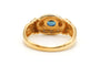Bague 53 Bague contemporaine en or jaune et blanc 18k sertie d'un saphir et de diamants 58 Facettes 23174