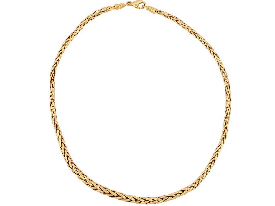 Collier collier maille palmier en or jaune 18k 39 cm 13.8 gr  en 58 Facettes 265207