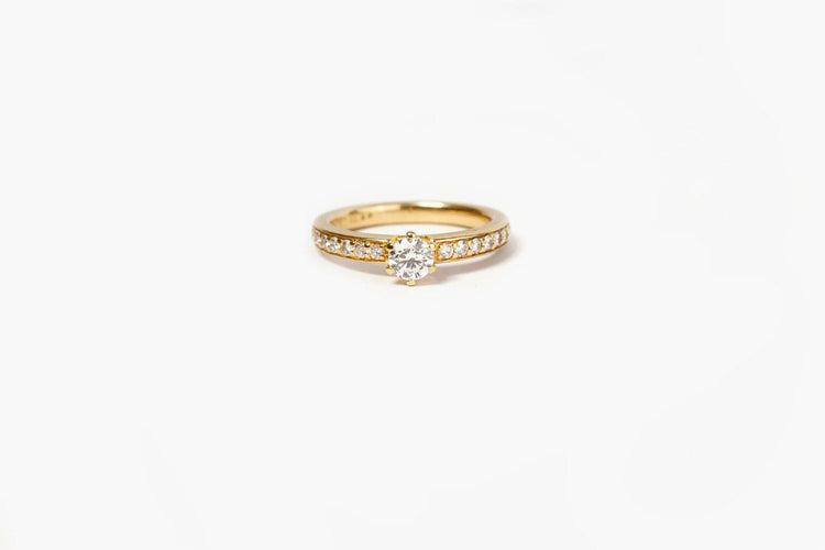 Bague 50 Bague Or jaune Diamants 58 Facettes