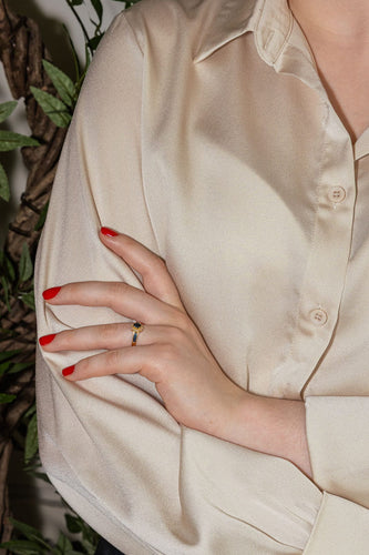 Bague 52 Bague  Marguerite Or jaune Saphir, Diamant 58 Facettes 4113819CN