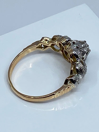 Bague 60 Bague jonc en Or blanc rubané & Diamants 58 Facettes