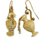 Boucles d'oreilles Boucles d'oreilles antiques en or sculptées en ivoire 58 Facettes 7602