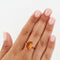 Bague 56 Bague Or Jaune - Quartz Fumé Citrine 58 Facettes RÉF 2019/15