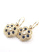 Boucles d'oreilles Boucles d'oreilles en or jaune avec saphirs et diamants 58 Facettes