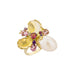 Ring 54 Divine Romance Ring in yellow gold, pearl and citrines 58 Facettes CHAT-ROM-RI-PCI