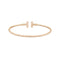 Bracelet Bracelet Tiffany & Co, "Wire Tiffany T", or rose et diamants. 58 Facettes 34924