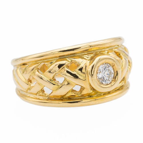 Bague 53 Bague  Solitaire Or jaune Diamant 58 Facettes 1835757CN