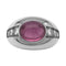 Bague en or blanc, tourmaline rose et diamants.