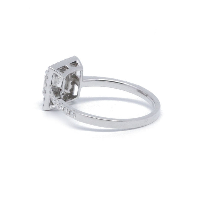 Solitaire or blanc et diamants