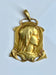 Medal of the Virgin pendant in yellow gold signed DROPSY 58 Facettes AB316