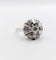 Bague fleur art deco or blanc 18k et 0,50 carats de diamants