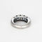 Bague 54.5 Bague jonc or blanc, diamants et saphir 58 Facettes 240817