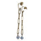 Boucles d'oreilles - Boucles d'oreilles détachables en or jaune 18 carats et kyanite