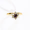 Bague 54 Bague marguerite rubis et diamants en or jaune 58 Facettes LMB-282